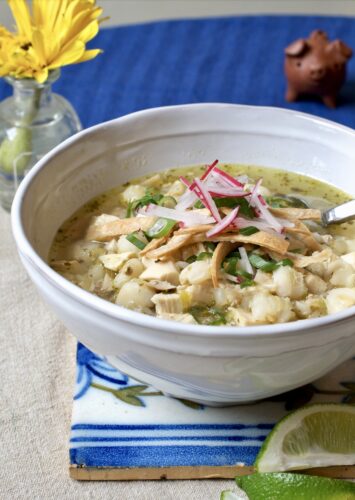 Green Posole with Chicken – A Quick Easy Weeknight Meal!
